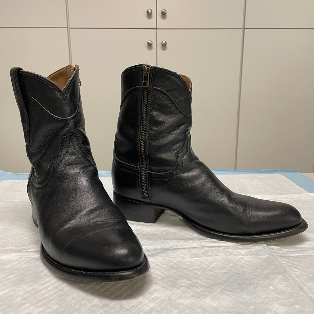 Tecovas Men’s Dean Zip Boot in Midnight Calf